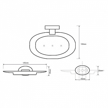 Мыльница Bemeta Oval 118408041 Хром