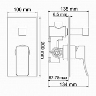 Смеситель для душа WasserKRAFT Aller 10641 Хром