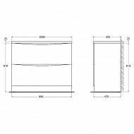 Тумба под раковину BelBagno 100 ACQUA-1000-2C-PIA-BL Bianco Lucido