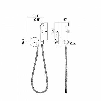 Гигиенический душ со смесителем Iddis Axes AXESBR0i08 Хром