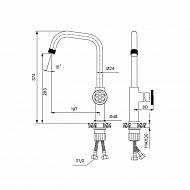 Смеситель для кухни Iddis Grange GRAGM00i05 Графит матовый