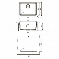 Кухонная мойка Lemark Sinara 540-U 9910074 Бежевая