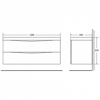Тумба под раковину BelBagno Marino 120 MARINO-1200-2C-SO-RG-P подвесная Rovere Grigio