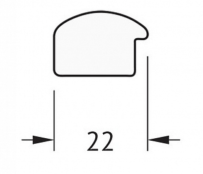 Зеркало Evoform Definite 138х48 BY 0704 в багетной раме - Сосна 22