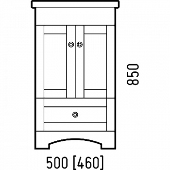 Тумба под раковину Corozo Техас 50 SD-00000994 Белая
