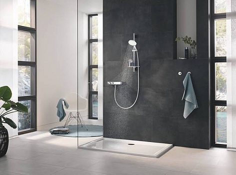 Душевой гарнитур Grohe Rainshower SmartActive 26592LS0 Белая луна Хром