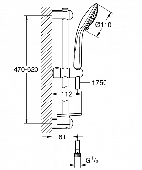 Душевой гарнитур Grohe Euphoria 27232001 Хром