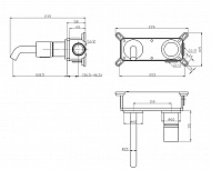 Смеситель для раковины Bronze de Luxe Focus 24686CM Хром