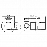 Смеситель для душа WasserKRAFT Naab 8651 Хром