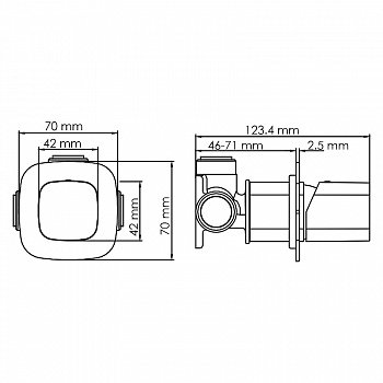 Смеситель для душа WasserKRAFT Naab 8651 Хром