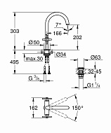 Смеситель для раковины Grohe Atrio 21019003 Хром
