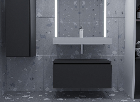 Тумба Boheme Armadi Art Vallessi UNO-S 60 897-060-A glossy подвесная Антрацит глянец