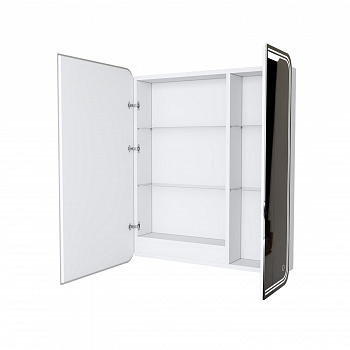 Зеркало шкаф MIXLINE 700*800 (ШВ) 2 створки, правый, сенсорный выкл, светодиодная подсветка ВИКТОРИЯ (547257)