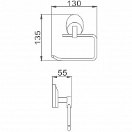 Держатель туалетной бумаги Haiba HB1603-3 Хром