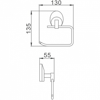 Держатель туалетной бумаги Haiba HB1603-3 Хром