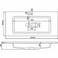 Тумба с раковиной Iddis Esper 100 ESP10W0i95K подвесная Белая