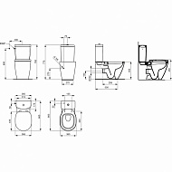 Унитаз компакт Ideal Standard Connect E803701 без бачка и сиденья