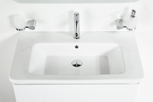 Тумба под раковину BelBagno 80 ALBANO-CER-800-2C-SO-BL подвесная Bianco Lucido