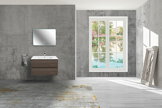 Тумба под раковину Vincea Gio 80 VMC-2G800RO подвесная R.Oak