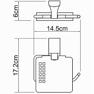 Держатель туалетной бумаги WasserKRAFT Exter K-5225 с крышкой Светлая бронза
