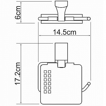 Держатель туалетной бумаги WasserKRAFT Exter K-5225 с крышкой Светлая бронза