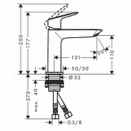 Смеситель для раковины Hansgrohe Logis Fine 71253000 Хром