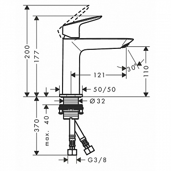 Смеситель для раковины Hansgrohe Logis Fine 71253000 Хром