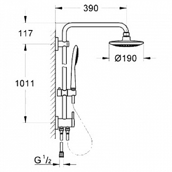 Душевая система Grohe Rainshower Solo 27411000 Хром