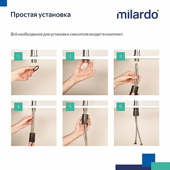 Смеситель для раковины Milardo Rora RORWT00M01 Белый матовый