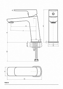 Смеситель для раковины Ceramica Nova Exellence 70029CH Хром