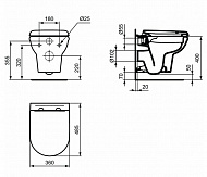 Унитаз Ideal Standard Exacto Rimless R002601 подвесной с сиденьем Микролифт