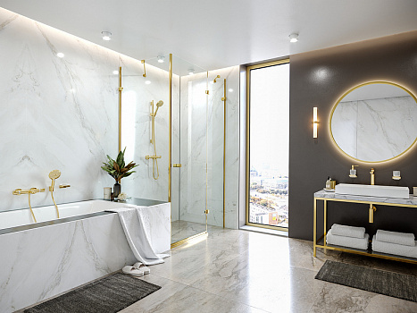 Смеситель для раковины Hansgrohe Talis E 71717990 Золото