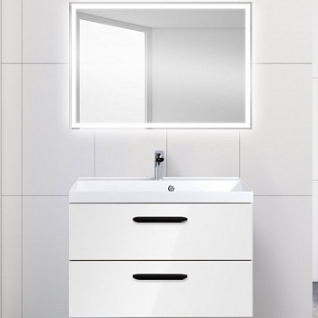 Тумба под раковину BelBagno Aurora 80 AURORA-800-2C-SO-BL подвесная Bianco Lucido