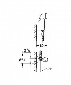 Гигиенический душ Grohe Trigger Spray 30 27813000 Хром