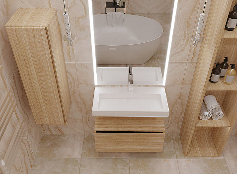 Тумба Boheme Armadi Art Flat Vallessi Uno-S 80 897-080-L подвесная Light oak