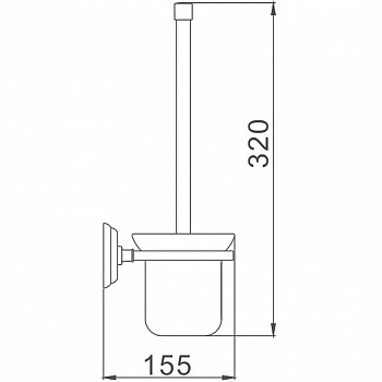Ершик для унитаза Haiba HB1510 Хром