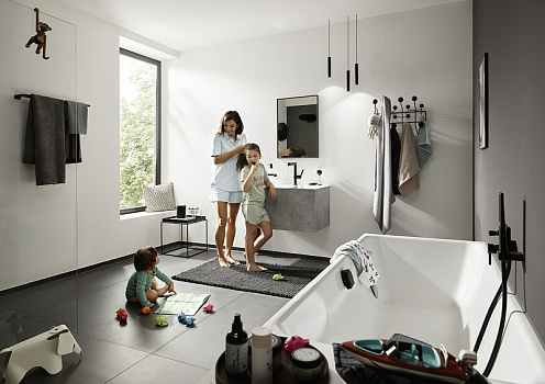 Двойной крючок Hansgrohe AddStoris 41755670 Черный матовый