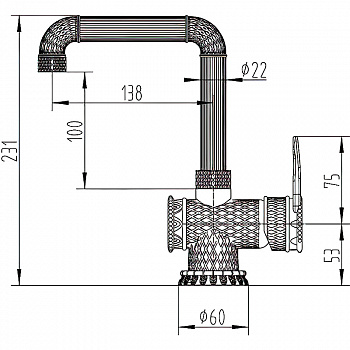 Смеситель для раковины ZorG Antic A 419 U-BR LOFT Бронза