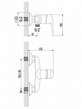Смеситель для душа Lemark Pramen LM3303C Хром