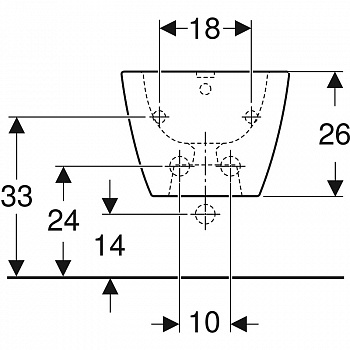 Биде Geberit Smyle Square 500.209.01.1 без крышки
