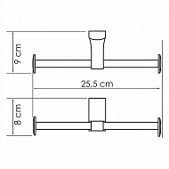 Держатель туалетной бумаги WasserKRAFT Leine K-5096D двойной Хром