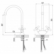 Смеситель для кухни Lemark Standard LM2105C Хром