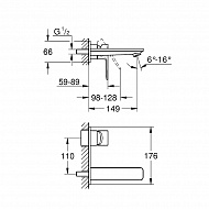Смеситель для раковины Grohe Lineare 19409001 Хром