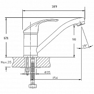 Смеситель для раковины Haiba HB4536 Хром