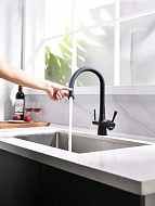 Смеситель для кухни Lemark Comfort LM3075BL Черный
