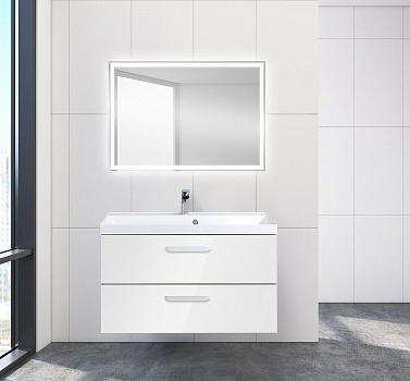 Тумба под раковину BelBagno Aurora 90 AURORA-900-2C-SO-BL подвесная Bianco Lucido