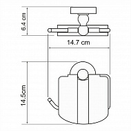 Держатель туалетной бумаги WasserKRAFT Regen K-6925 с крышкой Хром