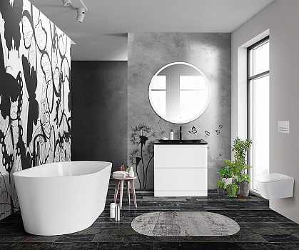 Тумба под раковину BelBagno 80 ALBANO-800-2C-PIA-BL Bianco Lucido