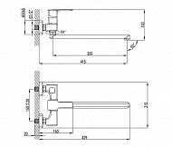 Смеситель для ванны Lemark Basis LM3617C универсальный Хром