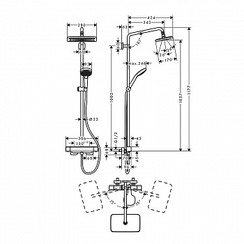 Душевая система Hansgrohe Croma E 27660000 Хром